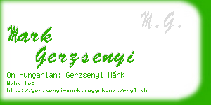 mark gerzsenyi business card